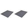vidaXL Wycieraczki z PVC, 2 szt., szare, 90 x 60 cm