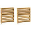 vidaXL Moduł podłokietnik&oacute;w 2 pcs Biały 58,5 x 10 x 61 cm