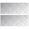vidaXL Stopień 2 szt. 50 x 20 cm Srebrny Aluminium Prostokątny