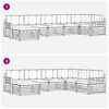 vidaXL Zestawy sof 7 pcs Naturalny i Antracytowy Lite Drewno Akacji