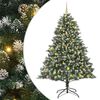 vidaXL Sztuczna choinka z podstawą Zielony 210 cm PVC, plastik i stal
