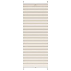 vidaXL Roleta plisowana, kremowa (40x100cm)