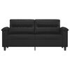 vidaXL 2-osobowa sofa, czarna, 140 cm, sztuczna sk&oacute;ra