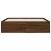 vidaXL Rama ł&oacute;żka z szufladami, brązowy dąb, 120x200 cm