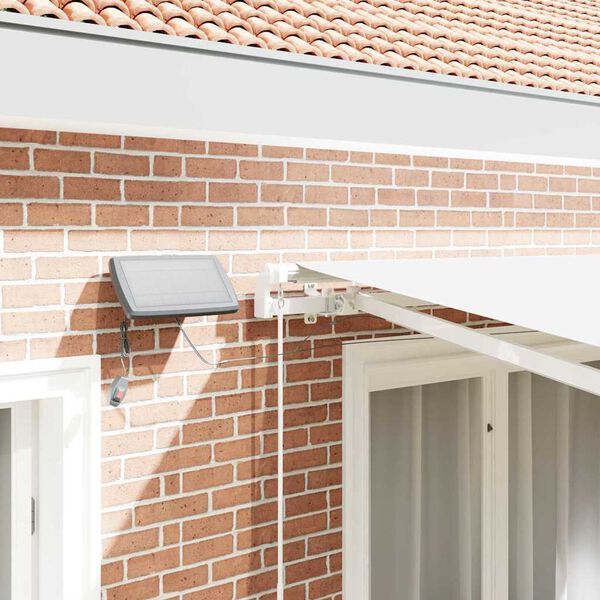 vidaXL Markiza zwijana Ze LED Lights Biały 350 x 250 cm Tkanina i Stal