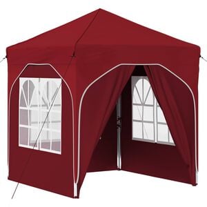 vidaXL Namiot imprezowy rozkładany 192 x 192 x 245 cm bordowy