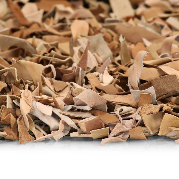 vidaXL Dywan shaggy, prawdziwa sk&oacute;ra, 120x170 cm, jasnobrązowy