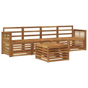 vidaXL Zestaw sof na zewnątrz 5 szt. naturalny Lite Drewno Akacji