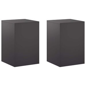 vidaXL Stojak na rośliny 2 pcs Czarny 40 x 40 x 60 cm Stal