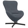 vidaXL Fotel jajo Ciemnoszary 63 x 73 x 90 cm Aksamit