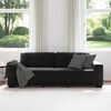 vidaXL Sofa 3 pcs Ciemnoszary Tkanina lniana
