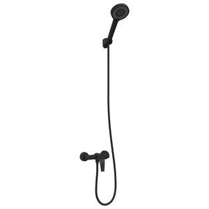 vidaXL Zestaw Gł&oacute;wicy Prysznicowej Czarny G 1 / 2 cala Mosiądz