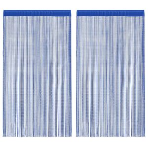 vidaXL Zasłony sznurkowe, 2 sztuki, 100 x 250 cm, niebieskie