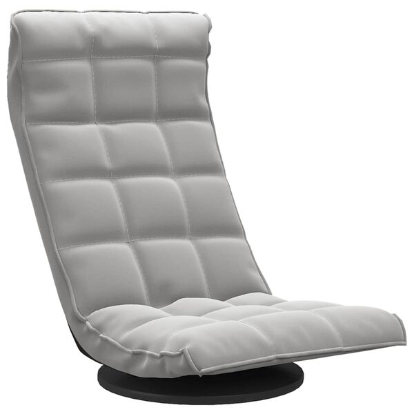 vidaXL Obrotowe krzesło podłogowe, jasnoszare, obite aksamitem