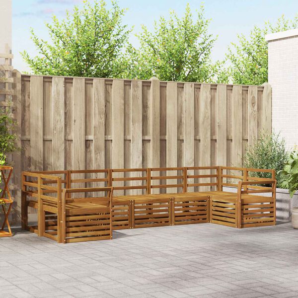 vidaXL Zestawy sof 7 pcs Naturalny Lite Drewno Akacji