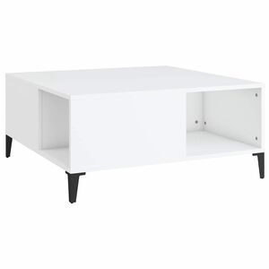 vidaXL Stolik kawowy, biały 80x80x36,5 cm, materiał drewnopochodny