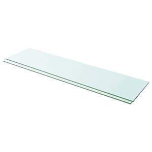 vidaXL P&oacute;łki, 2 szt., szklany, przezroczysty panel, 100 x 25 cm