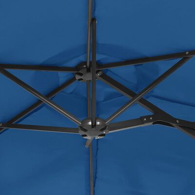 vidaXL Parasol ogrodowy podwójny, lazurowy niebieski, 316x240 cm