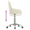 vidaXL Obrotowe krzesło biurowe, kremowe, tapicerowane tkaniną