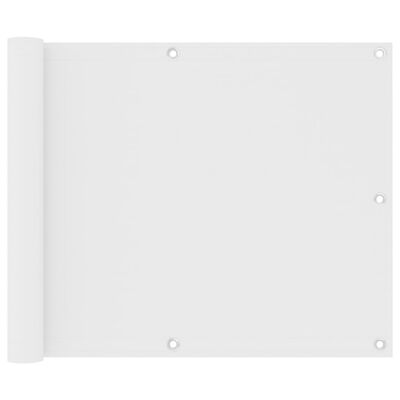 vidaXL Parawan balkonowy, biały, 75x600 cm, tkanina Oxford