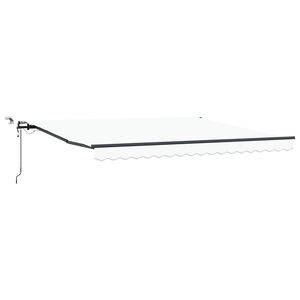 vidaXL Markiza wysuwana Biały 400 &times; 350 cm Poliester