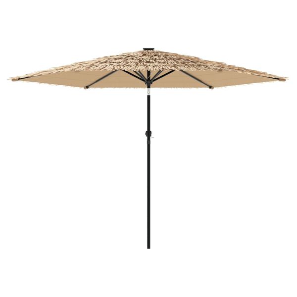 vidaXL Parasol ogrodowy na stalowym słupku, brązowy, 288x288x225 cm