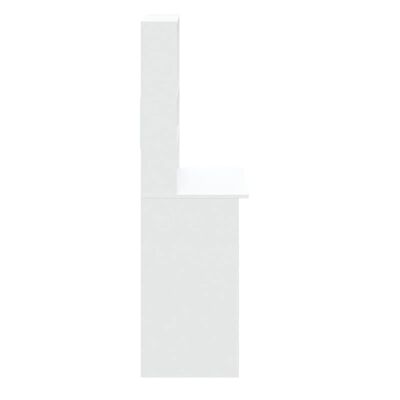 vidaXL Biurko z półkami, białe, 102x45x148 cm, materiał drewnopochodny