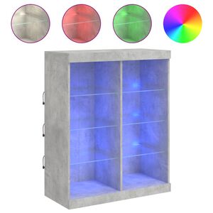 vidaXL Szafka z oświetleniem LED, szarość betonu, 81x37x100 cm