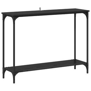 vidaXL Konsola Czarny dąb 101 x 30.5 x 75 cm Materiał drewnopochodny