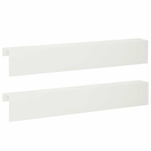 vidaXL Profil nakładkowy ogrodowy 2 szt. 100 x 10 x 15 cm Stal Biały