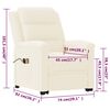 vidaXL Podnoszony fotel masujący, kremowy, obity sztuczną sk&oacute;rą