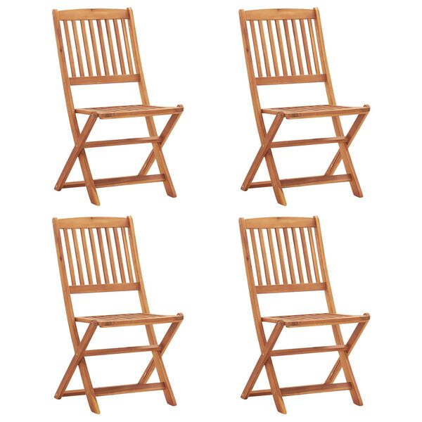 vidaXL Krzesło Brązowy Drewno akacjowe