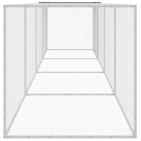 vidaXL Klatka dla kurcząt, z dachem, antracytowa, 403x98x90 cm, stal