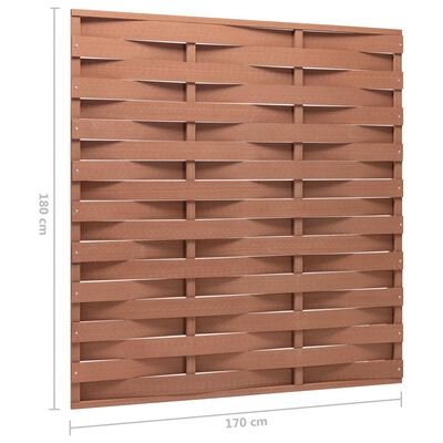 vidaXL Panel ogrodzeniowy z WPC, 170x180 cm, brązowy