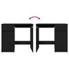 vidaXL Biurko Czarny Dąb 86x49x76 cm Drewno klejone