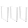 vidaXL Nogi do stołu jadalnego w kształcie litery V 3 szt. Białe 80x(72-73,3) cm Stal