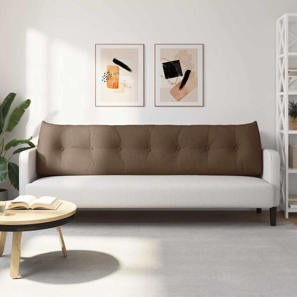 vidaXL Poduszka na plecy Brązowy 200 x 24 x 50 cm tkanina