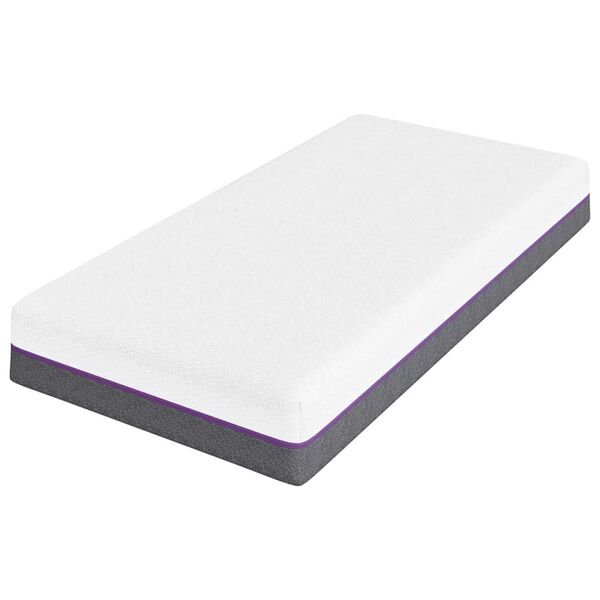 vidaXL Materac Biały i szary 80 x 160 cm Pianka z pamięcią