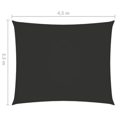 vidaXL Prostokątny żagiel ogrodowy, tkanina Oxford 3,5x4,5 m, antracyt