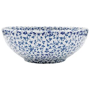 vidaXL Umywalka nablatowa, biało-niebieska, okrągła, &Phi;41x14 cm