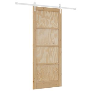 vidaXL Drzwi przesuwne ORKDAL 86 x 211 cm Lite drewno sosnowe