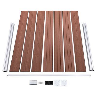 vidaXL Panel ogrodzeniowy z WPC, 180x146 cm, brązowy
