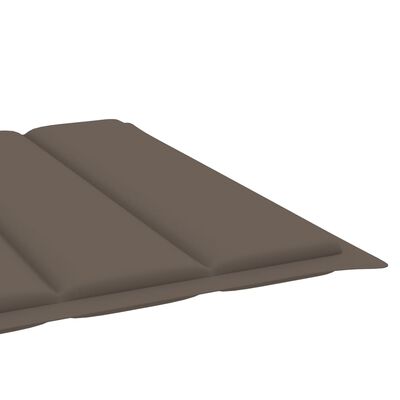 vidaXL 2-osobowy leżak z poduszką, lite drewno akacjowe i stal