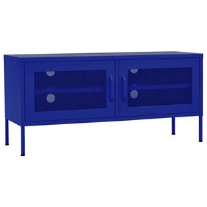 vidaXL Szafka pod telewizor, granatowa, 105x35x50 cm, stalowa