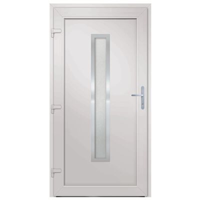 vidaXL Drzwi wejściowe, białe, 88x200 cm, PVC