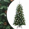 vidaXL Sztuczna choinka z bombką 150 cm 150 LED Ciepła biel PE i PVC