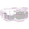 vidaXL 7-cz. zestaw wypoczynkowy do ogrodu, z poduszkami, jasnoszary
