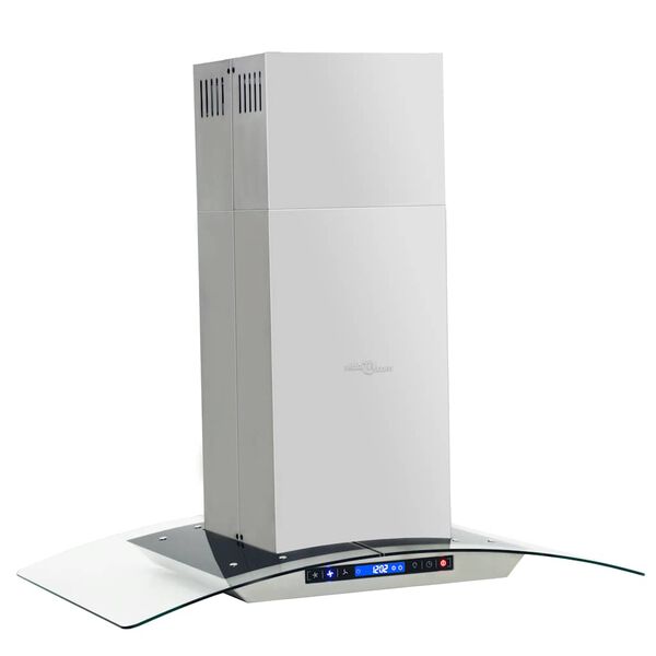 vidaXL Okap z dotykowym wyświetlaczem, 90 cm, LCD i LED, 756 m&sup3;/h