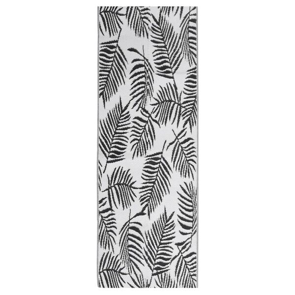 vidaXL Dywan zewnętrzny, ARAKIL czarny, 80 x 250 cm, PP