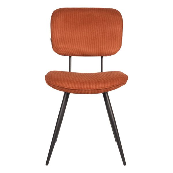 LABEL51 Krzesła stołowe Vic, 2 szt., 49x60x87 cm, kolor rdzawy